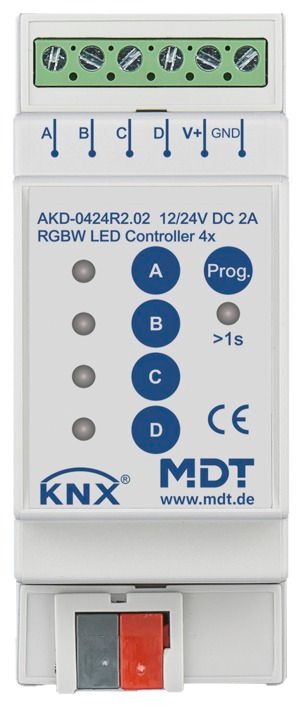 MDT AKD-0424R2.02 LED Controller 4Kanal 2/4A RGBW 2TE REG