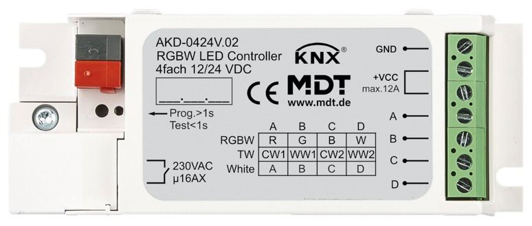 MDT AKD-0424V.02 LED Controller 4Kanal 3/6A RGBW Einbau
