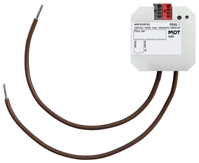 MDT AKK-01UP.03 Schaltaktor 1fach UP 16A 230VAC Kompakt 70µF 10EVG