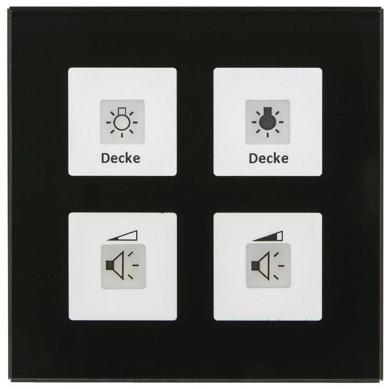 MDT BE-GT04S.01 Glastaster Plus 4fach Schwarz