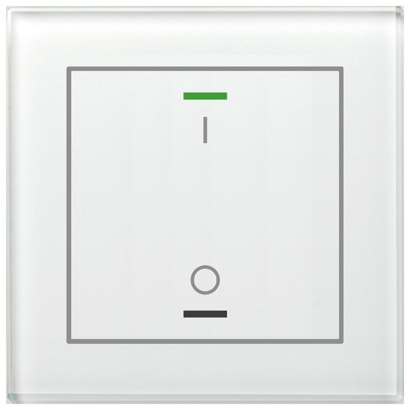 MDT BE-GTL1TW.B1 Glastaster II Light 1fach RGBW Temp.sensor Weiß Schalten