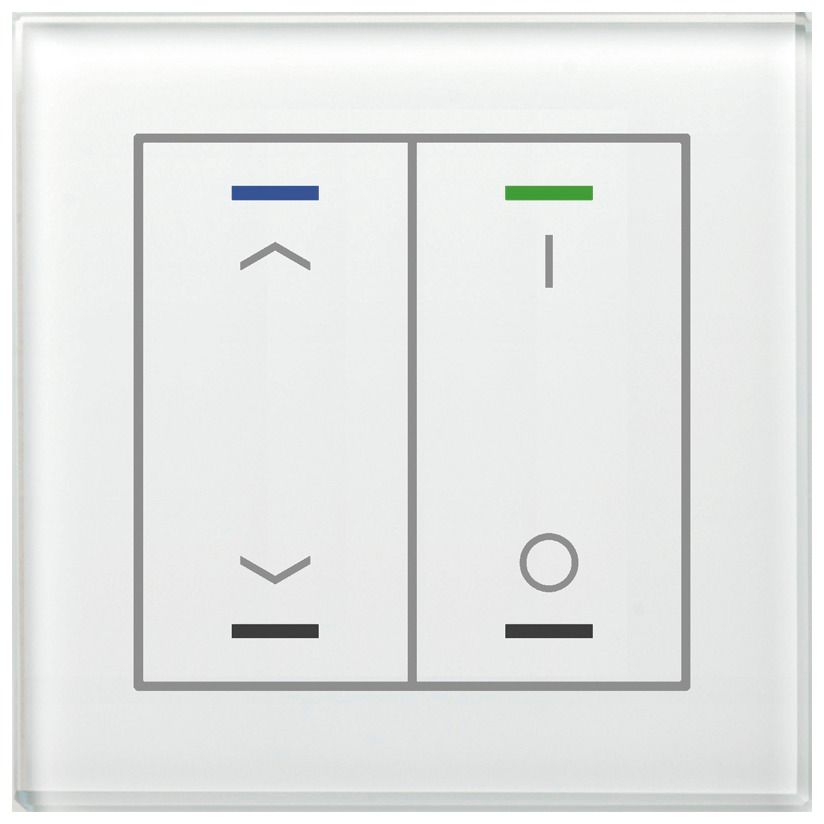 MDT BE-GTL2TW.C1 Glastaster II Light 2fach RGBW Temp. Weiß Jal./Schalten
