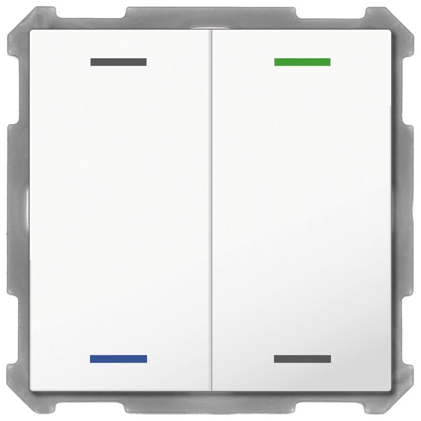 MDT BE-TAL6302.01 Taster Light 63 2fach RGBW Studioweiß glänzend Neutral