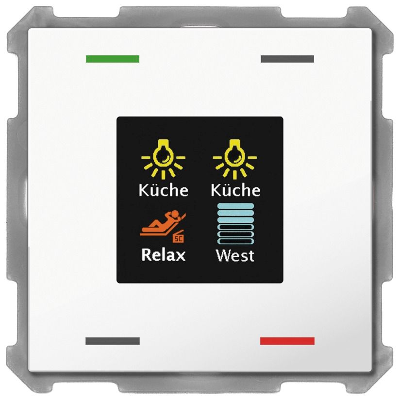 MDT BE-TAS6304.01 Taster Smart 63 4fach m.Farbdisplay Studioweiß glänzend