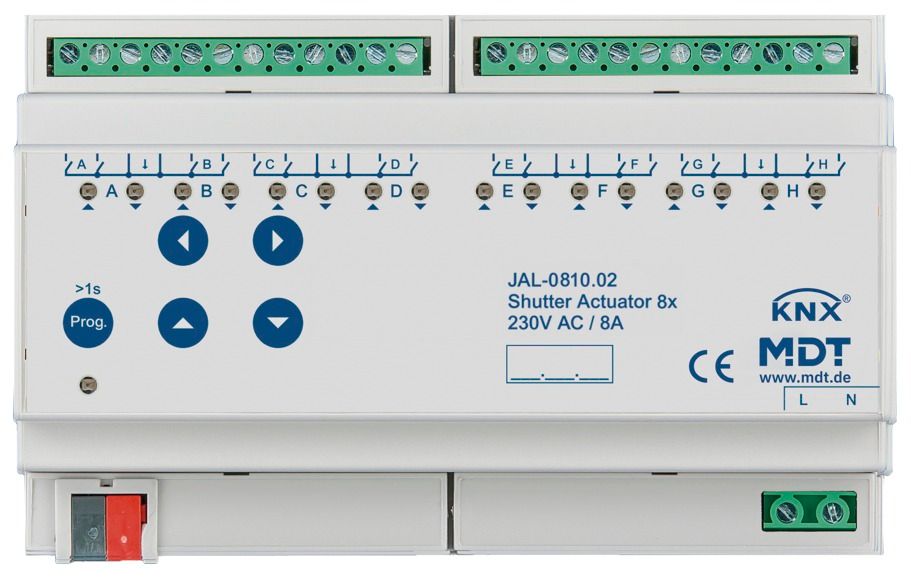 MDT JAL-0810.02 Jalousieaktor 8fach 8TE REG 10A 230VAC