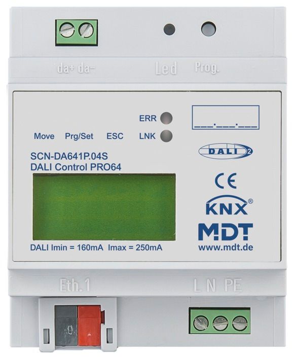 MDT SCN-DA641P.04S DALI Control IP Gateway PRO64 DALI-2 4TE REG