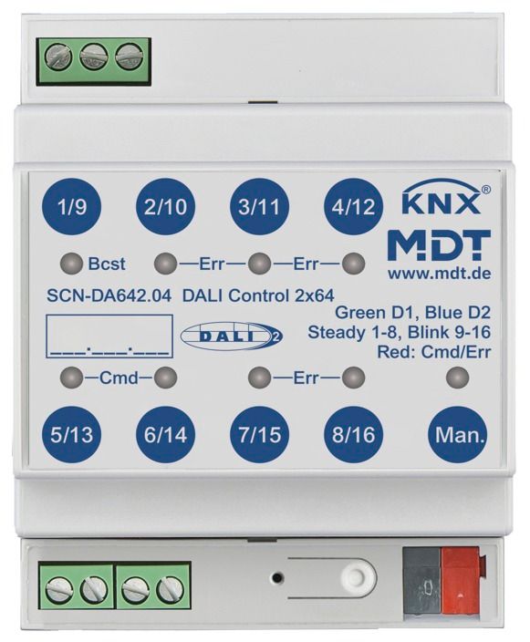 MDT SCN-DA642.04 DALI Control 2x64 Gateway 4TE REG