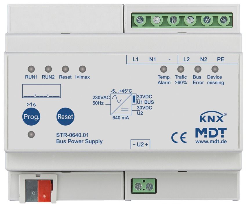 MDT STR-0640.01 Spannungsversorgung 6TE redundant m.Diagnose REG 640mA