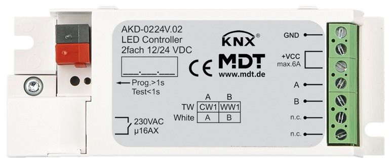MDT AKD-0224V.02 LED Controller 2Kanal 3/6A Einbau