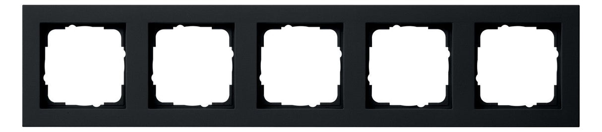 GIRA 021509 Abdeckrahmen 5fach E2 Schwarz matt