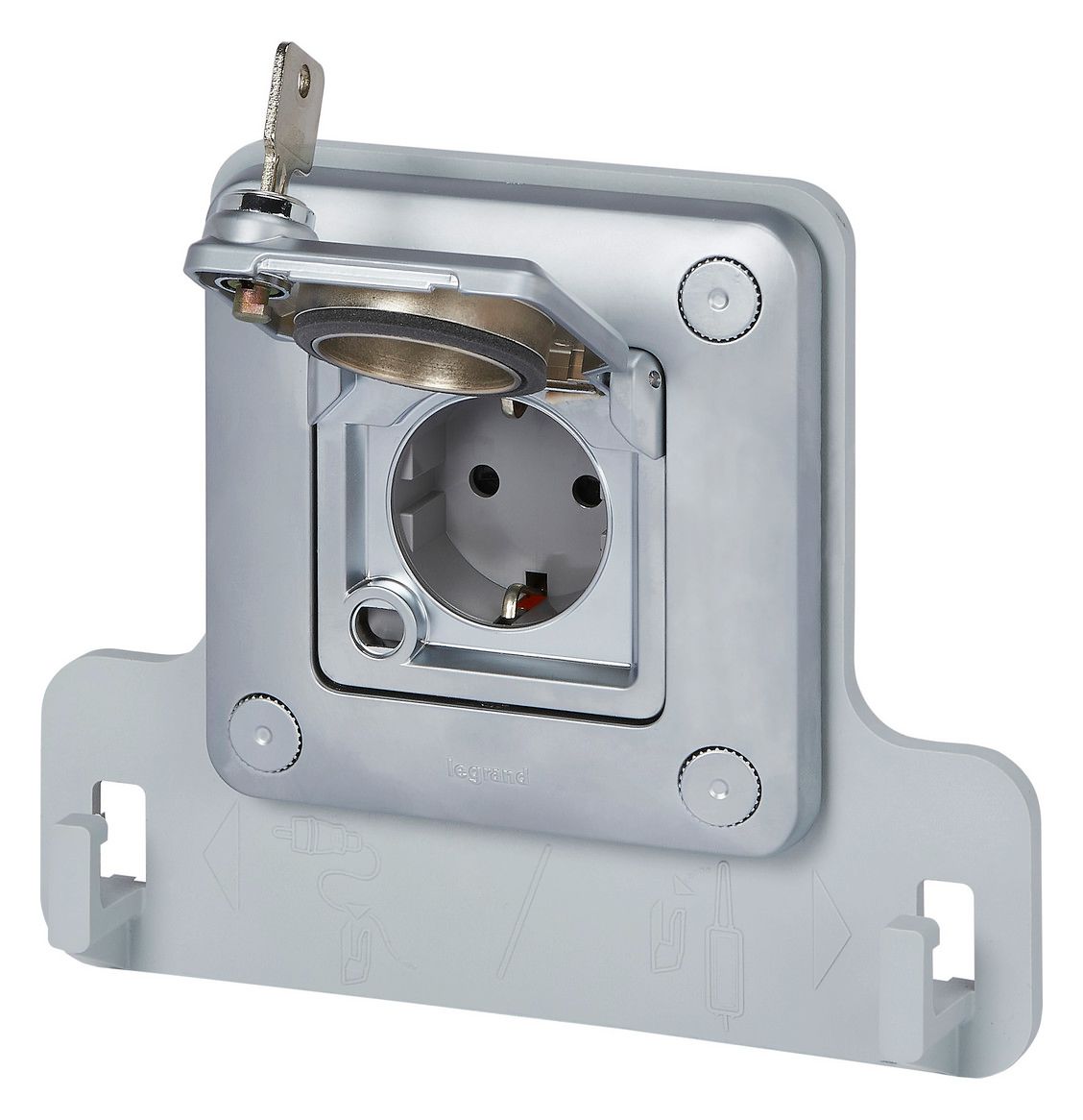 Legrand 077857 Green Up Steckdose Unterputz abschließbar Soliroc IP55 IK10