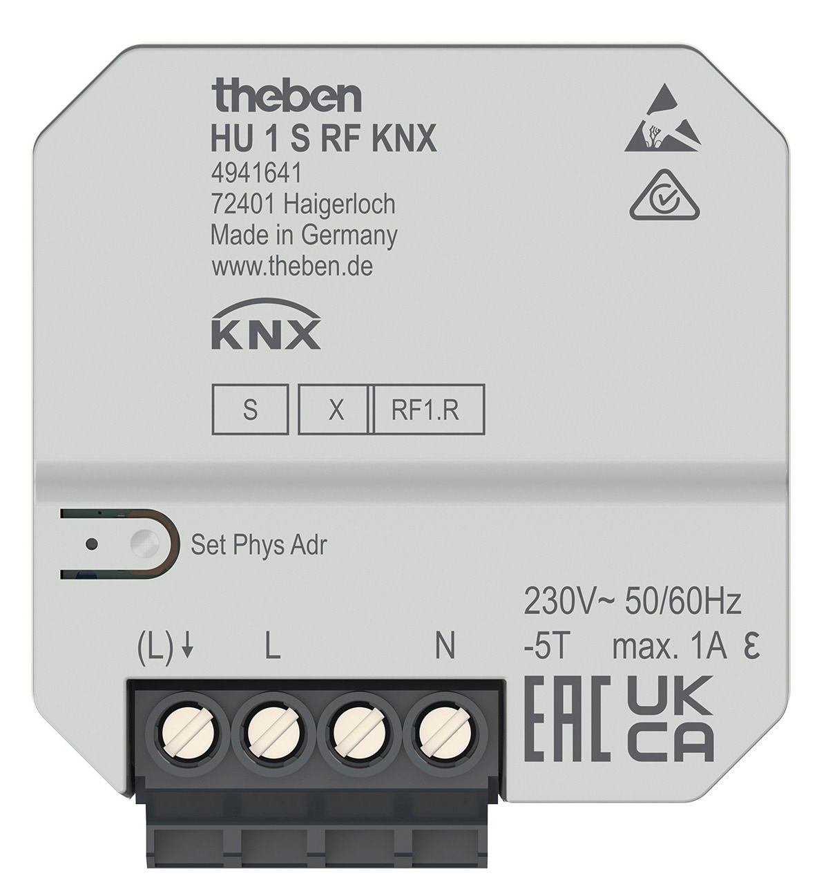 Theben HU 1 S RF KNX 1f UP-Funk Heizungsaktor UP Data Secure 4941641