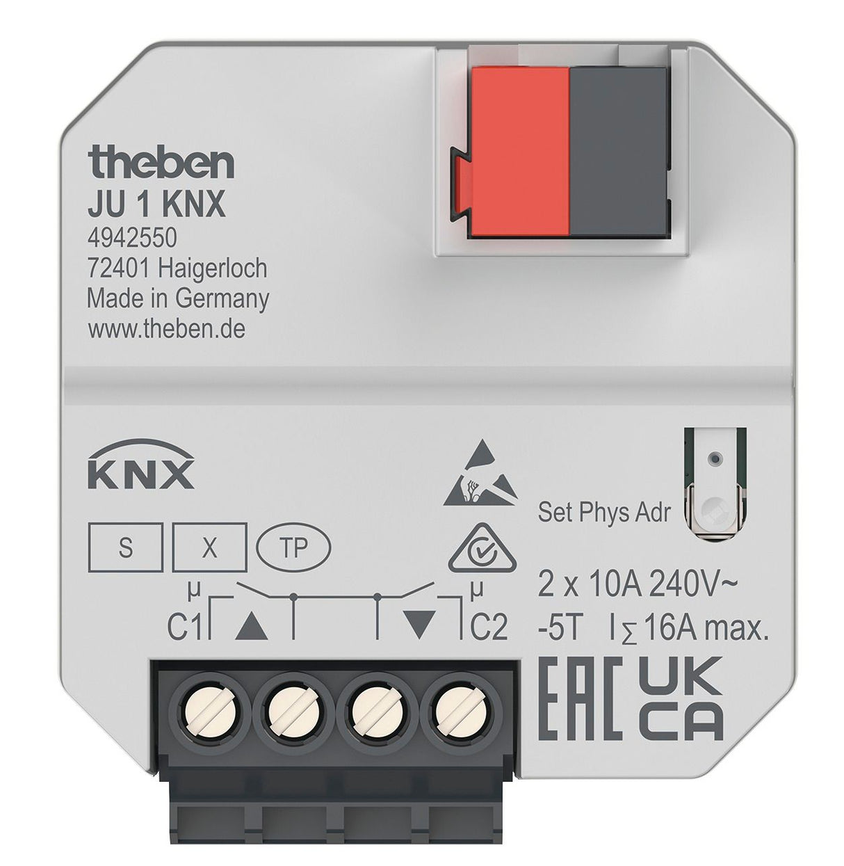 Theben JU 1 KNX 1f UP-Jalousieaktor TP UP Data Secure 4942550