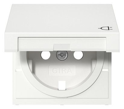 GIRA 494203 Abdeckung SCHUKO-Steckdose KD+Shutter System 55 Reinweiß glänzend