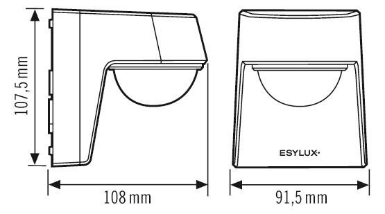 Esylux DEFENSOR MD 200° 24 IR 1C IP55 WH Weiß (WH)