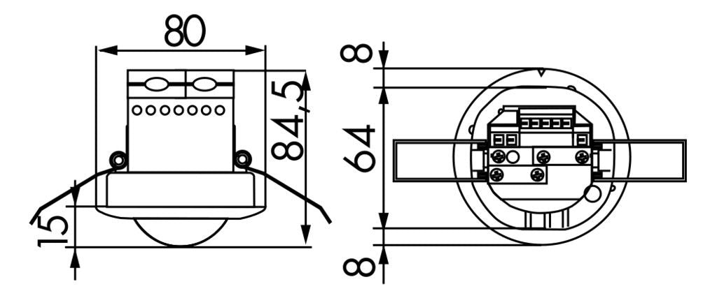BEG 92165 PD2-M-2C-DE weiß LUXOMAT Präsenzmelder