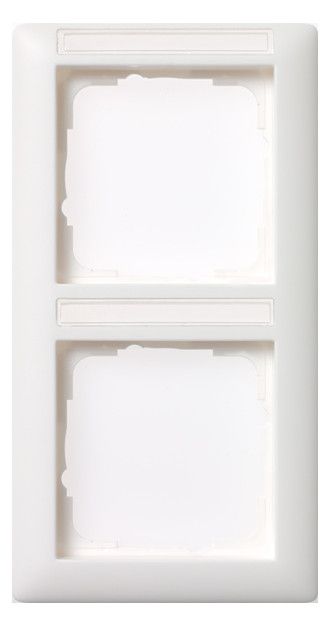 GIRA 110203 Abdeckrahmen 2fach senkrecht BSF Standard 55 Reinweiß glänzend