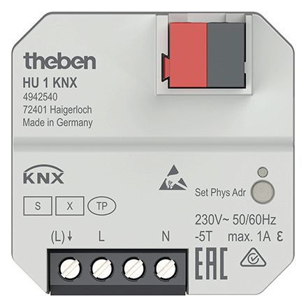 Theben HU 1 KNX 1f UP-Heizungsaktor TP UP Data Secure 4942540