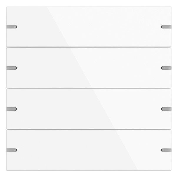 GIRA 5024903 Wippenset 4fach Tastsensor4 TS4 Aluminium Reinweiß glänzend (lack.)