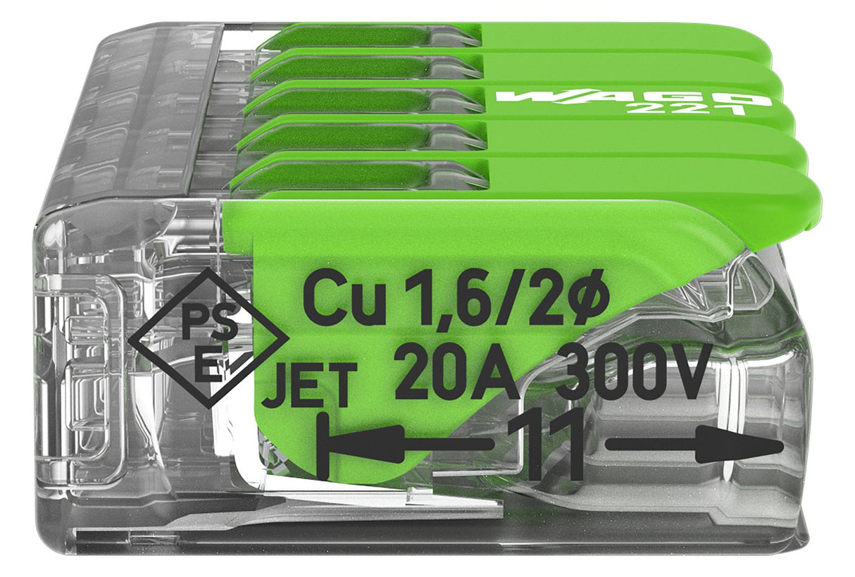 WAGO 221-425 Verbindungsklemme m.Hebel transparent