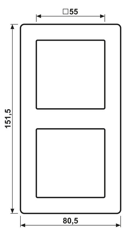 Jung AS582BFWW Rahmen 2fach bruchsicher Serie AS alpinweiß