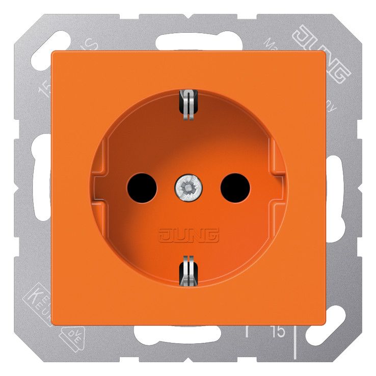 Jung A1520BFO SCHUKO Steckdose bruchsicher Serie A/AS orange