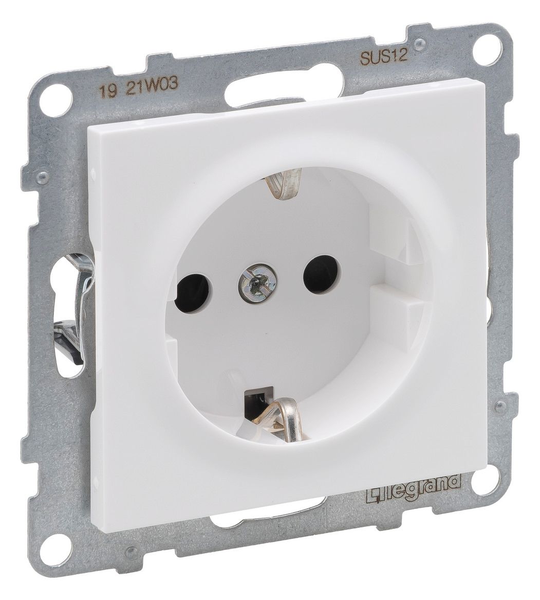 Legrand 765120 SEANO Schutzkontakt- Steckdose Steckklemmen m.erh.Ber.schutz