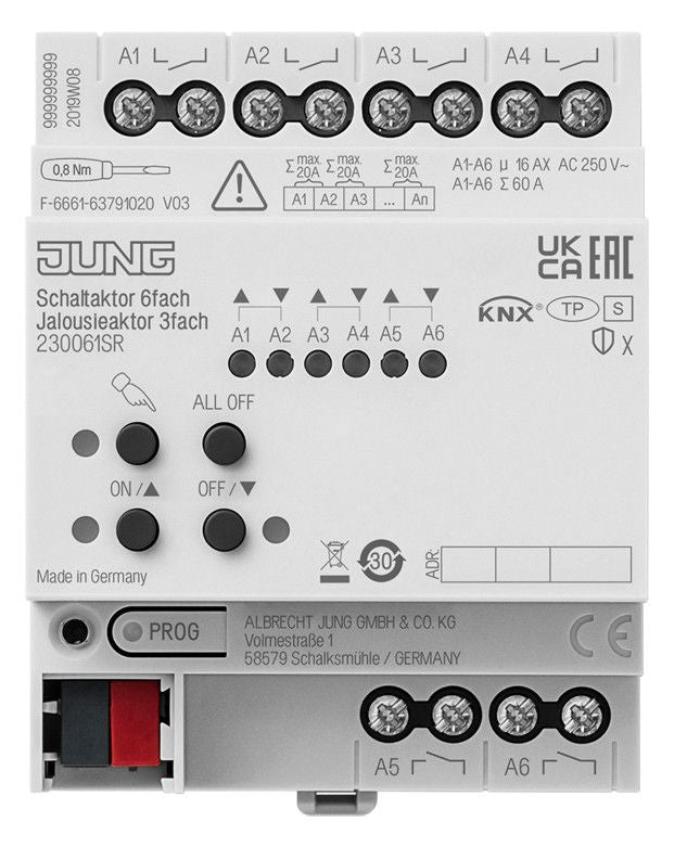 Jung 230061SR KNX Schaltaktor 6f KNX
