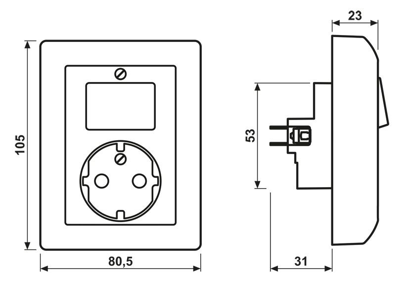Jung AS5576UWW SCHUKO Steckdose m.Aus-Wechselschalter Serie AS/CD alpin.