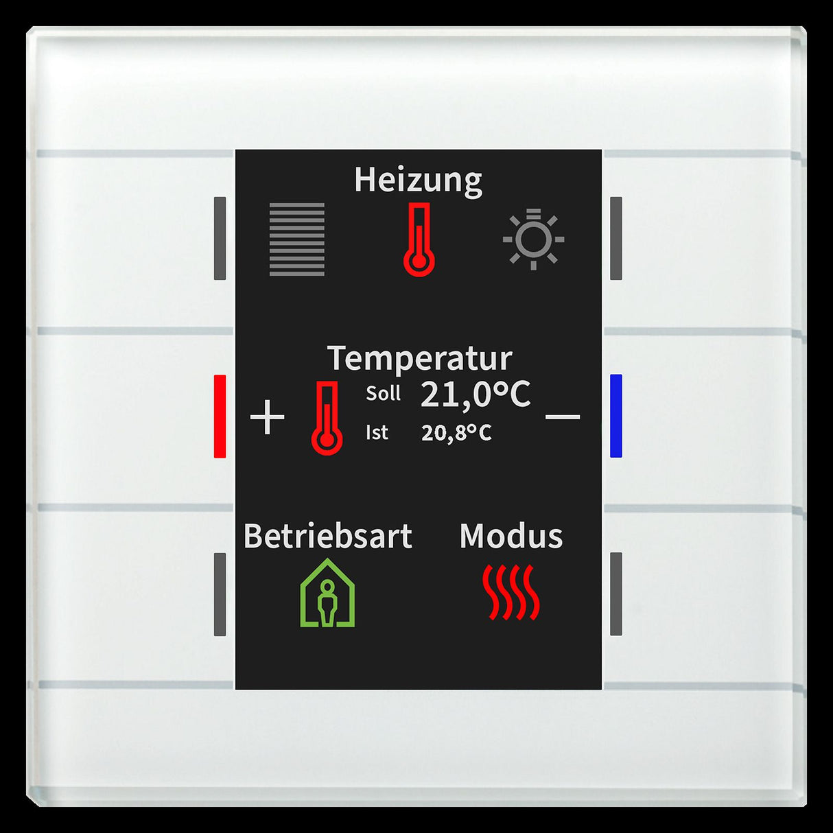 MDT BE-GT2TW.02 Glastaster II Smart m.Farbdisplay u.Temperatursensor Weiß