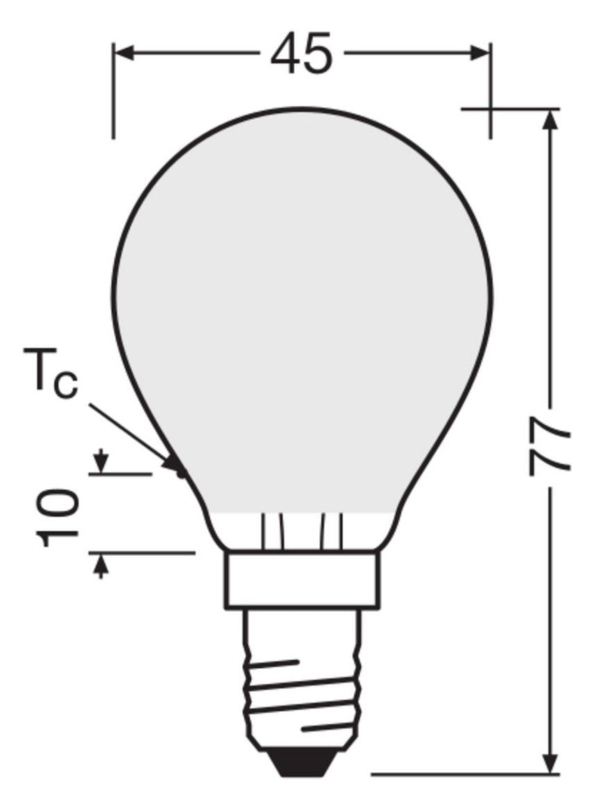 Ledvance LED CLASSIC P P 2.5W 827 FIL FR E14 250lm 2700K LED-Miniballform