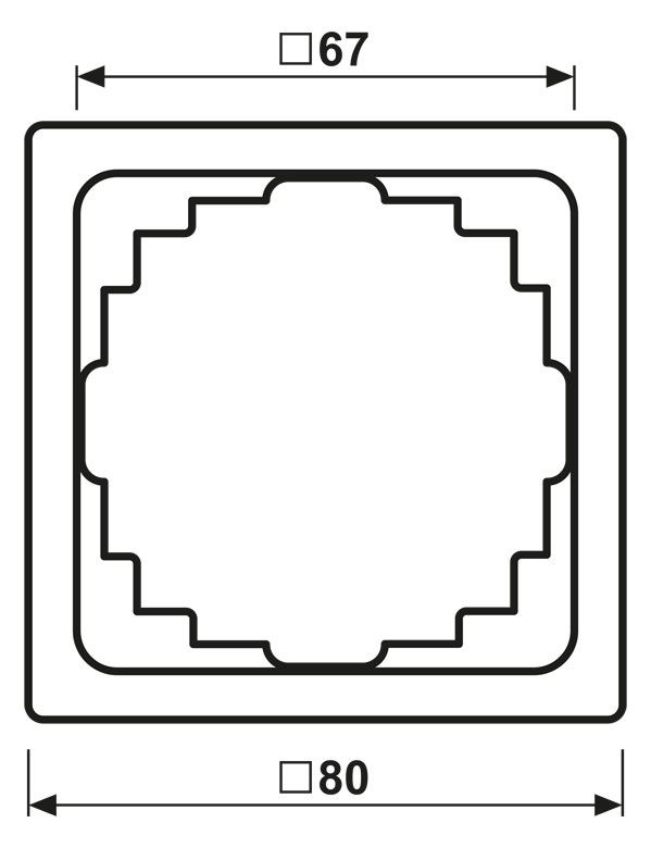 Jung CD581KW Rahmen 1fach f.Kabel-Kanal Weiß