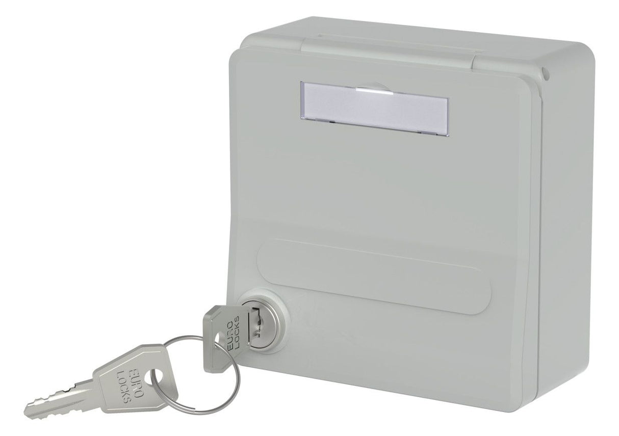 Metz 1309471003KI Modul-UP-Gehäuse m.Klappdeckel u.Schloss gr 2 Port