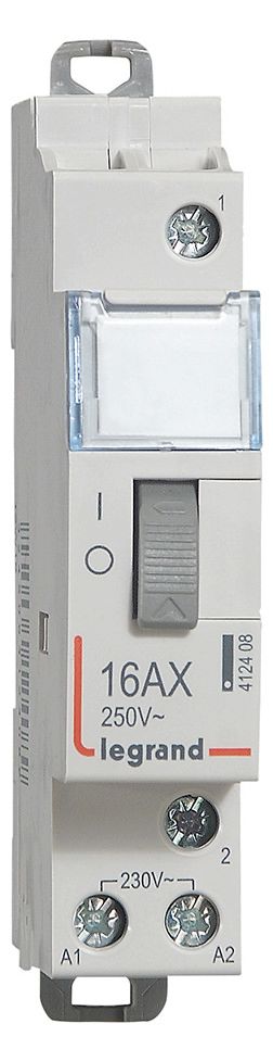 Legrand 412408 CX3 Fernschalter 1-polig 16A 250VAC mechan. AC 230V 1Schliesser
