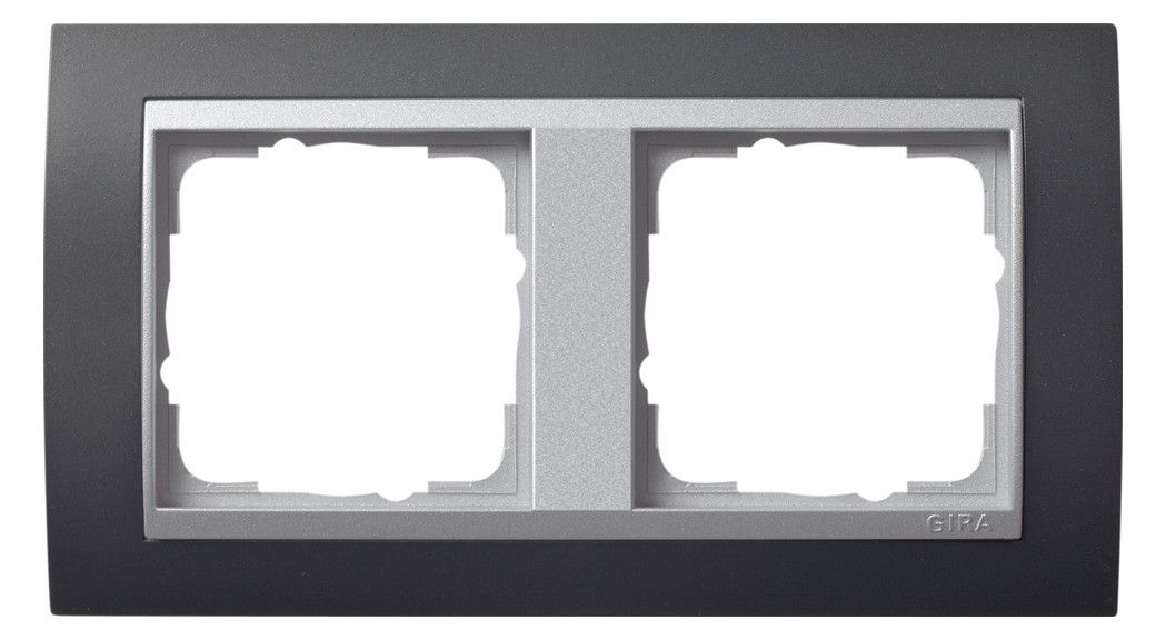 GIRA 021281 Abdeckrahmen 2fach Zwischen rahmen F/Alu Event Anthrazit