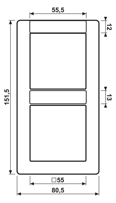 Jung AS582NA Rahmen 2fach Schriftfeld weiß