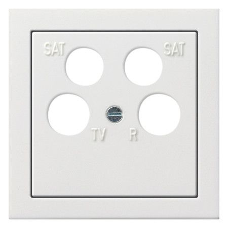 GIRA 0259112 Zentralplatte 4fach Flächenschalter Reinweiß glänzend