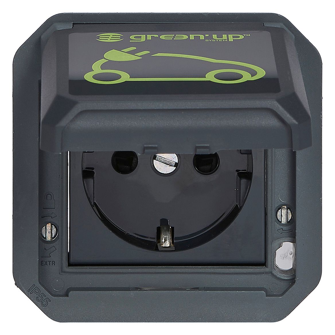 Legrand 069818L Plexo New Einsatz Green'Up Schutzkontakt-Steckdose