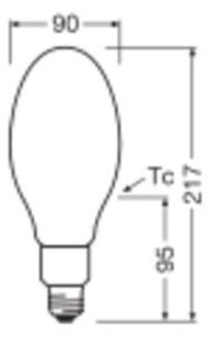 Ledvance HQL LED FIL V 5400LM 38W 827 E27 2700K Ersatz von HQL f.Außen