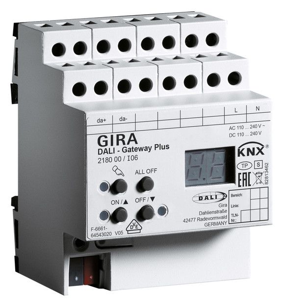 GIRA 218000 DALI Gateway Plus KNX REG REG