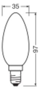 Ledvance LED Classic B 40 Filament DIM P 3.4W 827 Frosted Dimmbare LED-Lampen