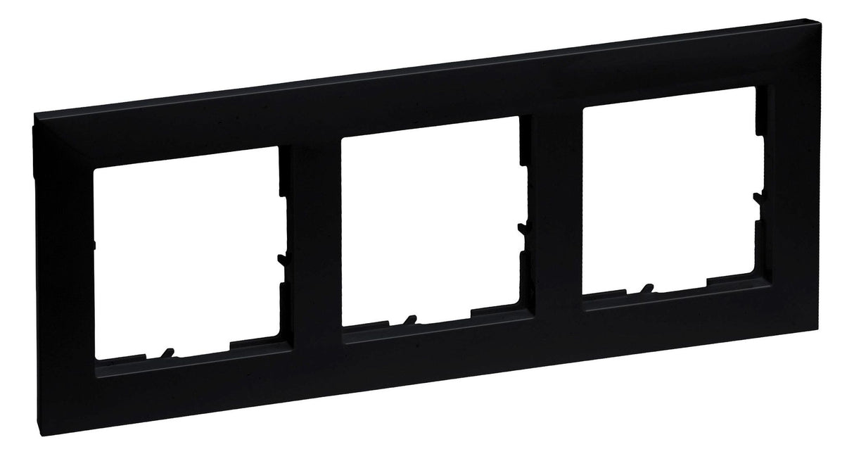 Legrand 765373 SEANO 3-fach Rahmen in der Farbausführung Schwarz lackiert