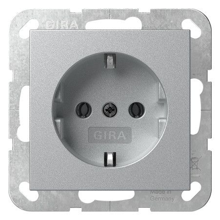GIRA 418826 SCHUKO-Steckdose System 55 Farbe Alu
