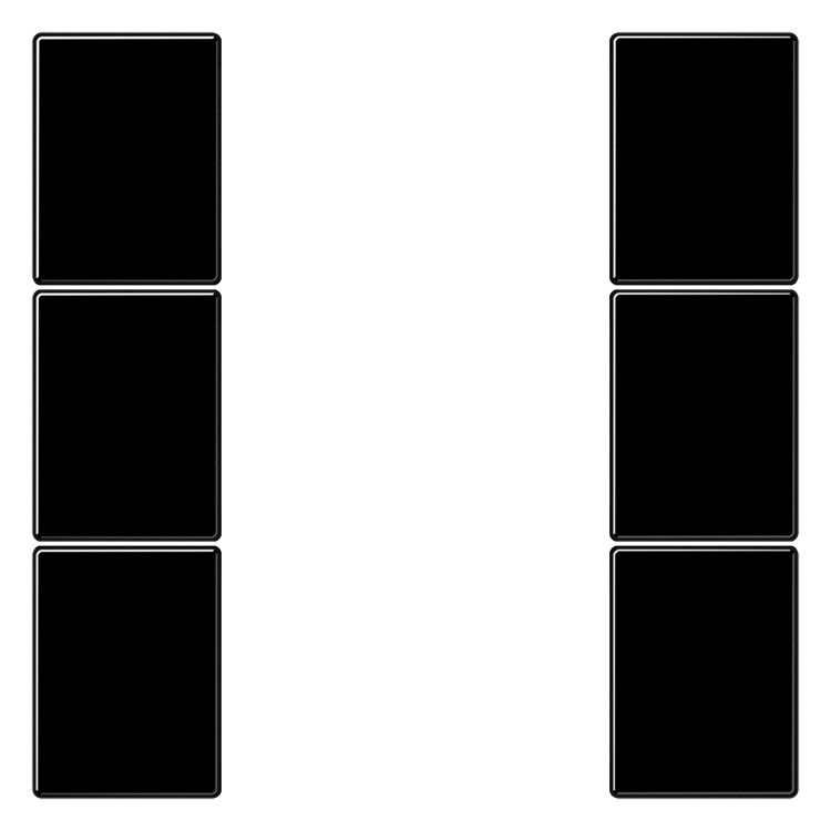 Jung LS503TSASW Tastensatz 3fach kpl schwarz