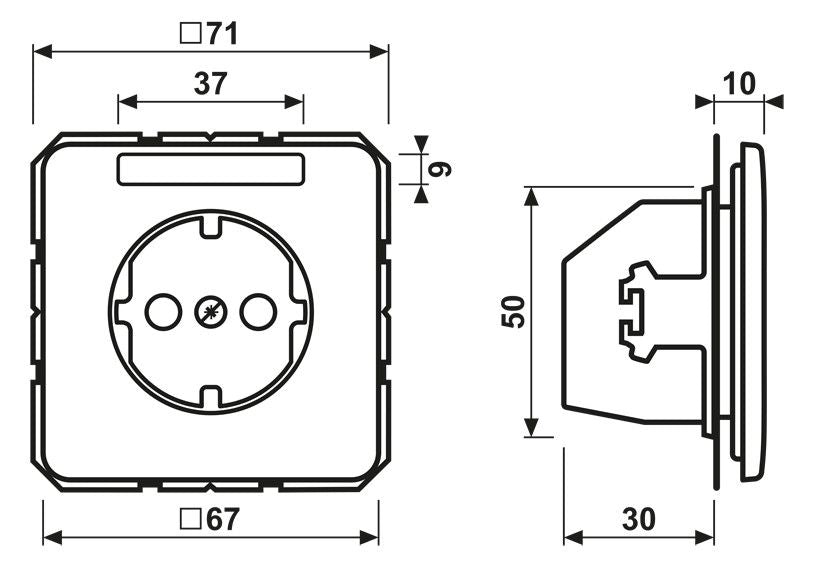 Jung CD1520BFKINART SCHUKO Steckdose Schriftf. erh.Ber.schutz bruchs. rot