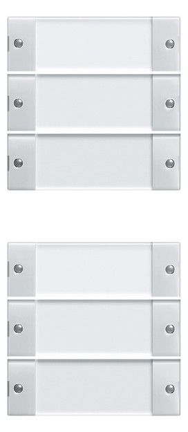 GIRA 213603 Wippenset 6fach (3+3) BSF System 55 Klar/Reinweiß glänzend