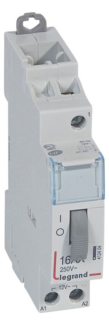 Legrand 412404 CX3 Fernschalter 1-polig 16A 250VAC mechan. AC 12V 1Schliesser