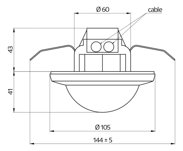 BEG 93288 BL4-DE Bewegungsmelder 360°
