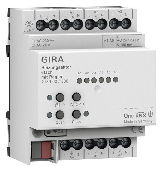 GIRA 213900 Heizungsaktor 6fach Regler OneKNX REG
