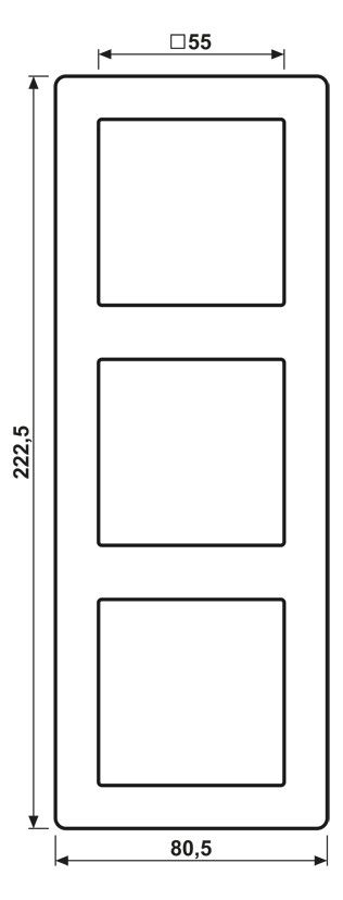 Jung AS583BFWW Rahmen 3fach bruchsicher Serie AS alpinweiß